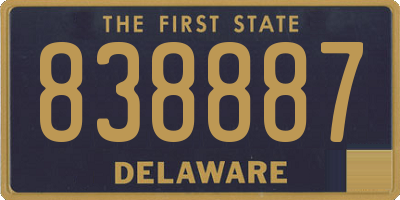 DE license plate 838887