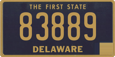 DE license plate 83889