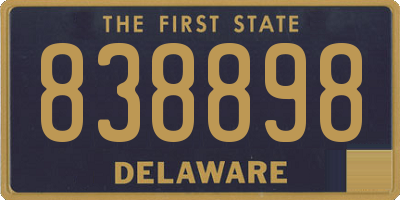 DE license plate 838898