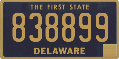 DE license plate 838899