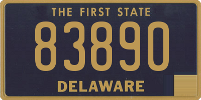 DE license plate 83890