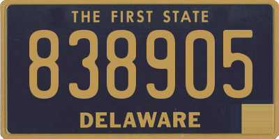 DE license plate 838905