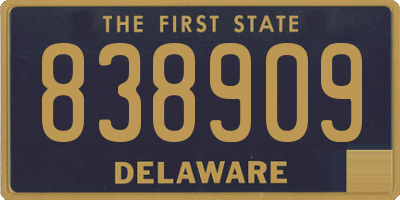 DE license plate 838909