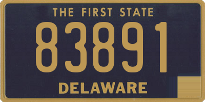 DE license plate 83891