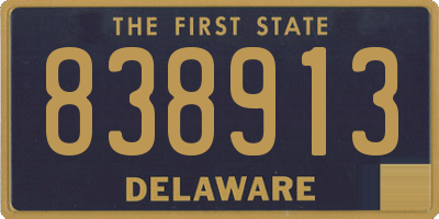 DE license plate 838913