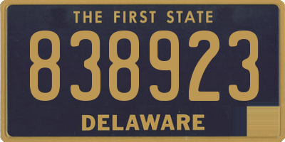 DE license plate 838923