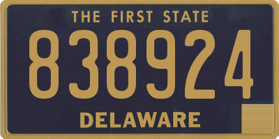 DE license plate 838924