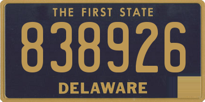 DE license plate 838926