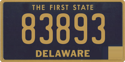 DE license plate 83893