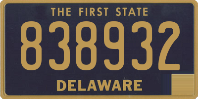 DE license plate 838932