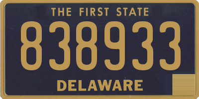 DE license plate 838933