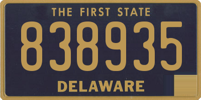 DE license plate 838935