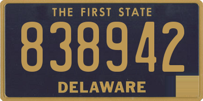 DE license plate 838942
