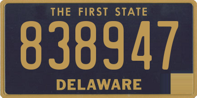 DE license plate 838947