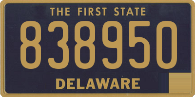 DE license plate 838950