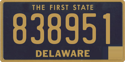 DE license plate 838951