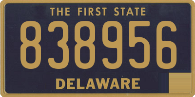 DE license plate 838956