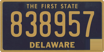 DE license plate 838957