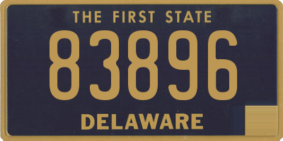 DE license plate 83896