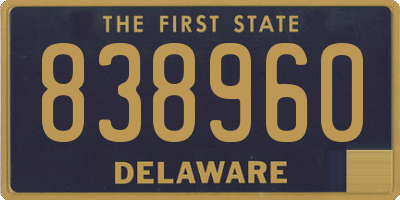 DE license plate 838960