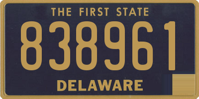 DE license plate 838961
