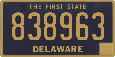 DE license plate 838963