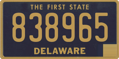 DE license plate 838965
