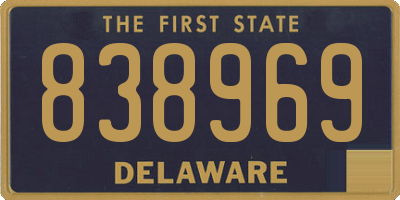DE license plate 838969