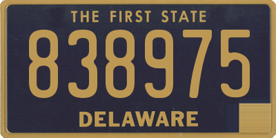 DE license plate 838975