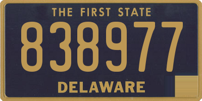 DE license plate 838977