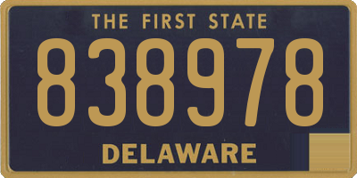 DE license plate 838978
