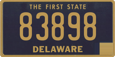 DE license plate 83898