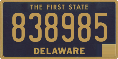 DE license plate 838985
