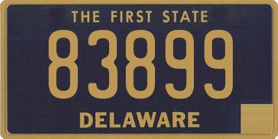 DE license plate 83899