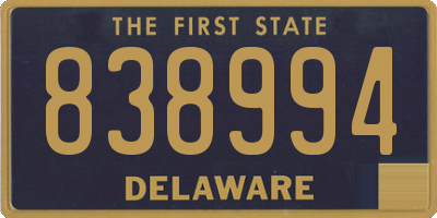 DE license plate 838994