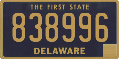 DE license plate 838996