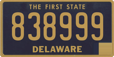 DE license plate 838999