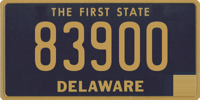DE license plate 83900