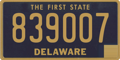 DE license plate 839007