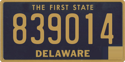 DE license plate 839014