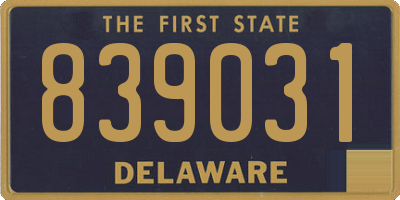 DE license plate 839031