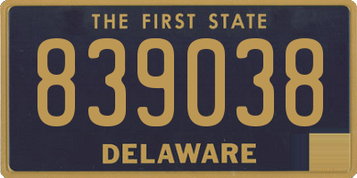 DE license plate 839038