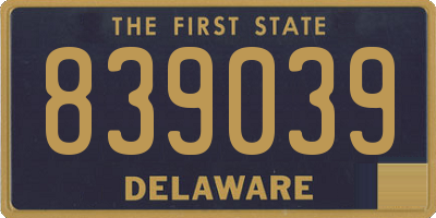 DE license plate 839039