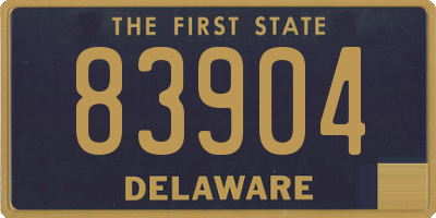 DE license plate 83904