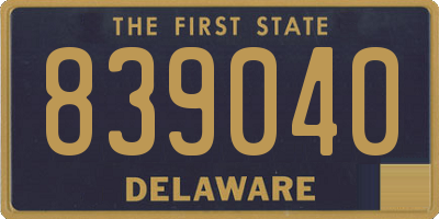 DE license plate 839040