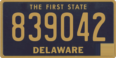 DE license plate 839042