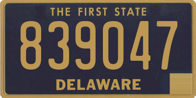 DE license plate 839047