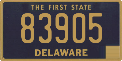 DE license plate 83905