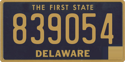 DE license plate 839054