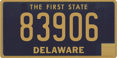 DE license plate 83906